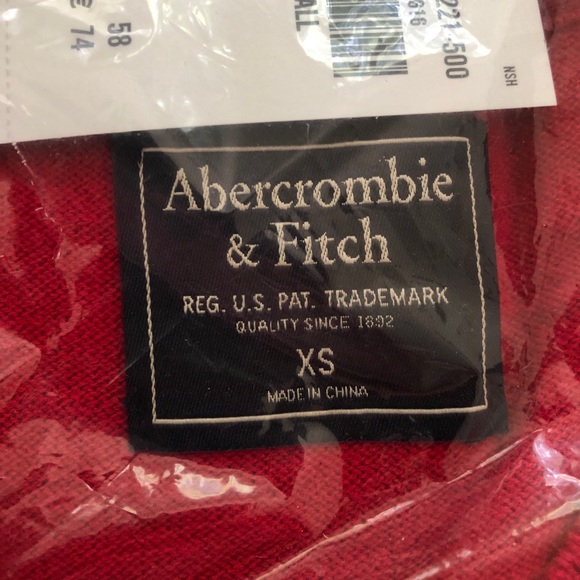Abercrombie & Fitch Red Long Sleeve Sweater - Picture 3 of 4
